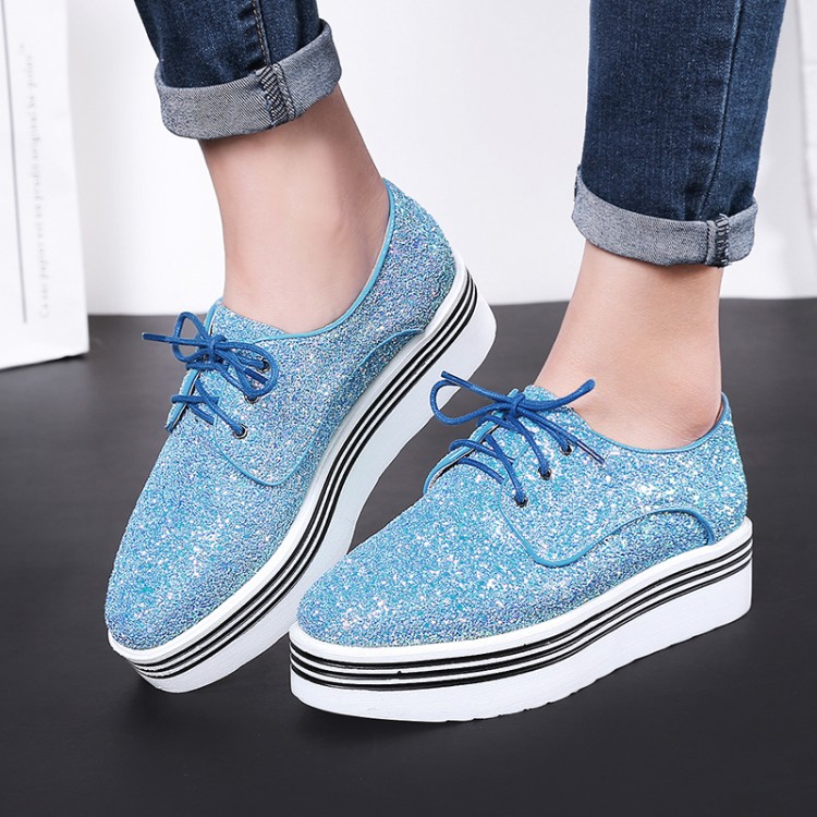 womens-platform-lace-up-flat-shoes-mixed-material-square-toe-light-blue-and-dark-blue_1