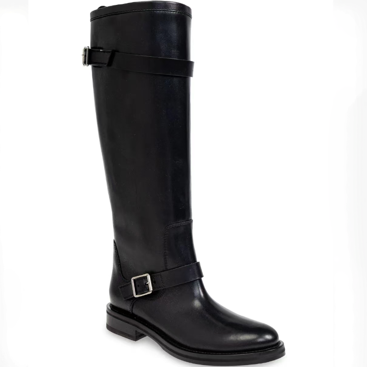 womens-western-boots-in-black-faux-leather-with-buckle-detail_1