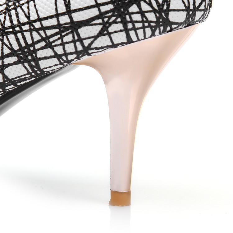 Women's White Pointed Toe T-Strap High Heel Pumps - Image 5